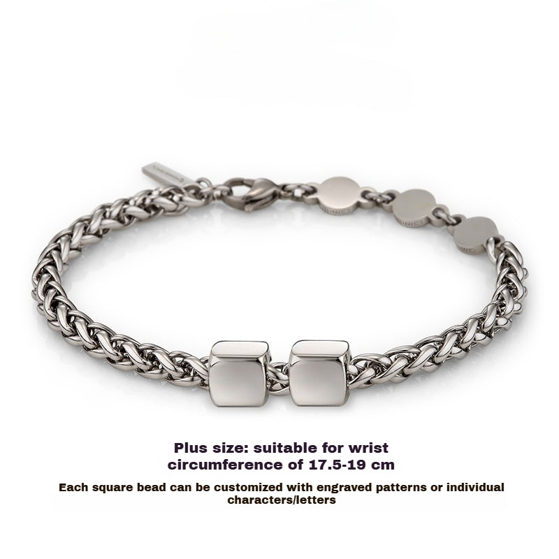 Customized Ge Cuban Bracelet - Ideal Iron Wedding Gift for Couples