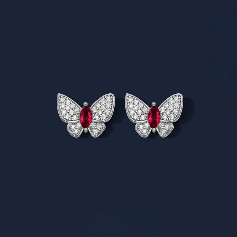 Butterfly Dream Series Ruby Flexible Butterfly Earrings — main earrings product view 6