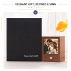 Custom Photo Crystal Night Light – Personalized Wood Anniversary Gift with Photo & Text, size or variant comparison...
