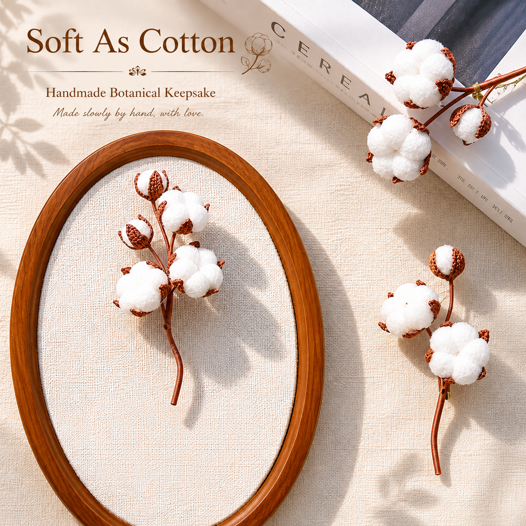 Handmade Crochet Cotton Flower Brooch, product overview