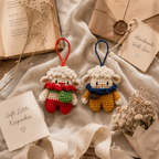 Handmade Crochet Sheep Ornament Set, product overview