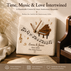 Handmade Embroidered Piano Wall Clock, product overview