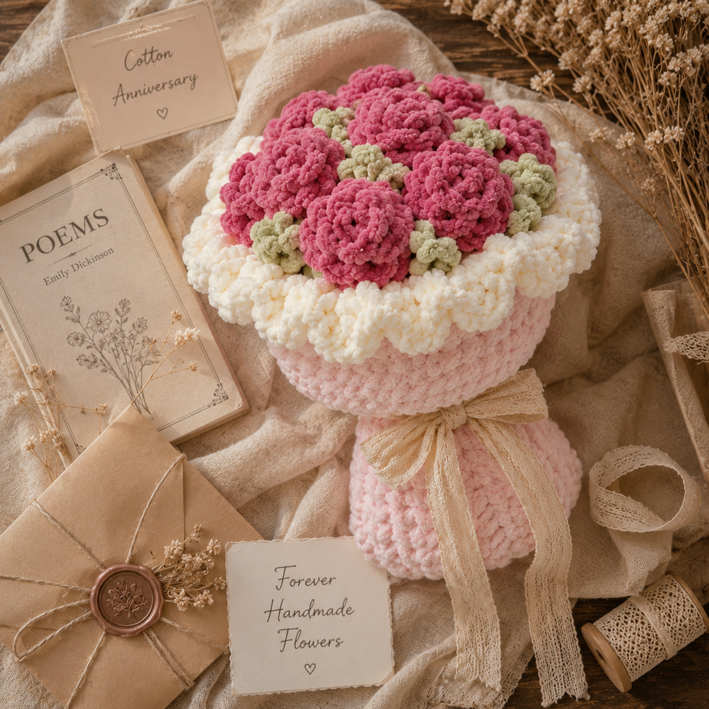 Handmade Forever Flower Bouquet, product overview