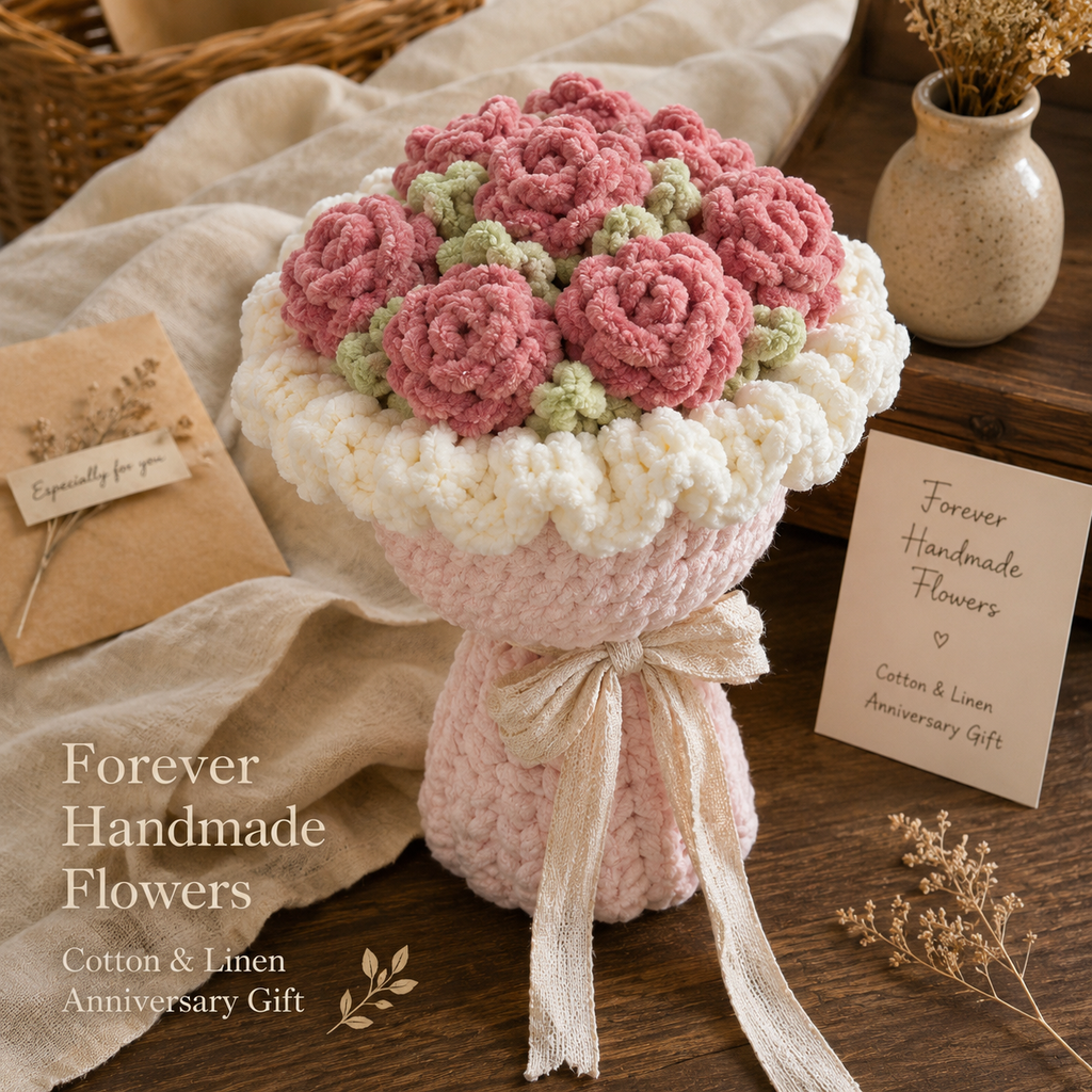 Handmade Forever Flower Bouquet, close-up detail