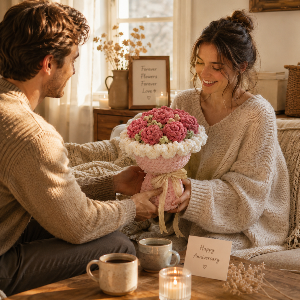 Handmade Forever Flower Bouquet, size and feature guide