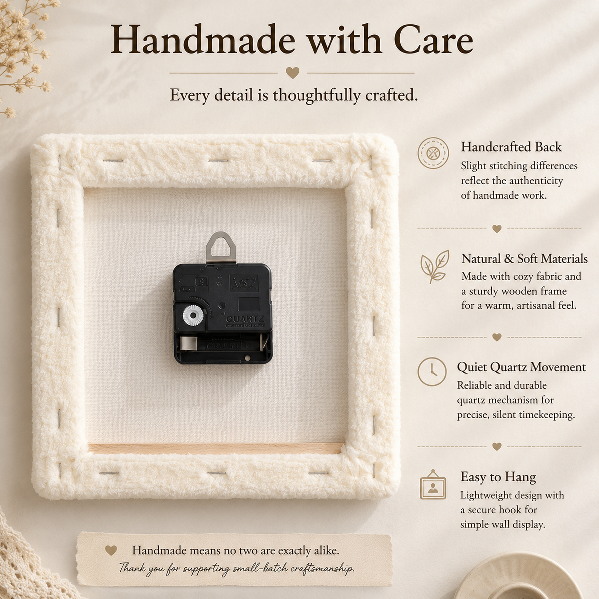 Handmade Personalized Memory Clock, lifestyle view