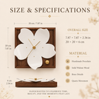 Handmade Porcelain Blossom Clock, craftsmanship details