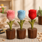 Handmade Wooden Rose, size or variant comparison infographic