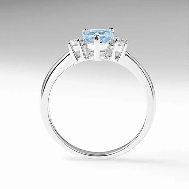 Heart-Cut Aquamarine Accent Ring alternate product detail view 8