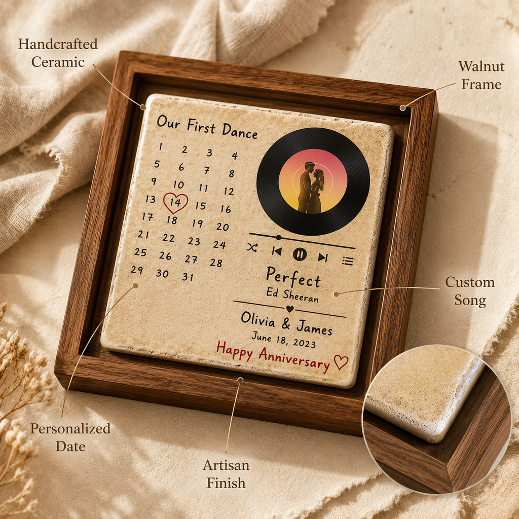 Personalized Ceramic First Dance Song Plaque, product overview