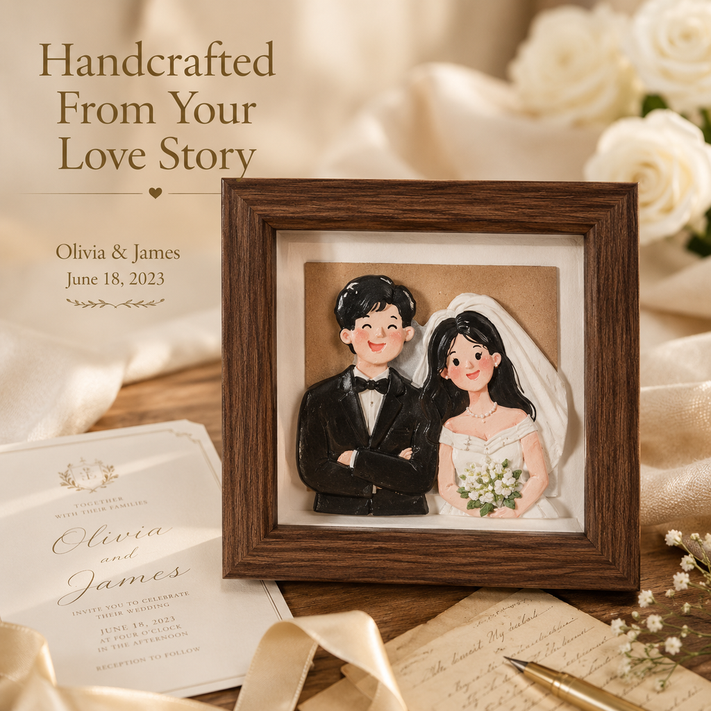 Personalized Clay Portrait Frame, product overview