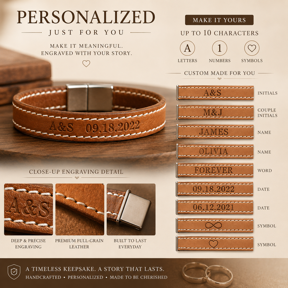 Personalized Full, craftsmanship details