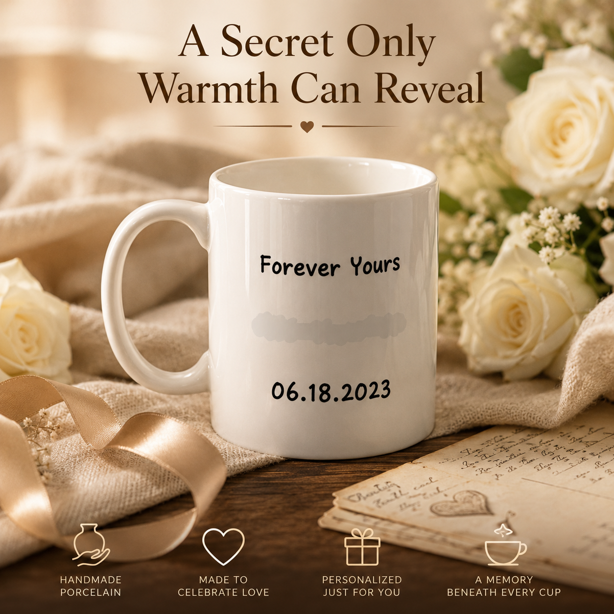 Personalized Heat Reveal Porcelain Mug, product overview
