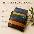 Personalized Leather Card Holder, lifestyle view
