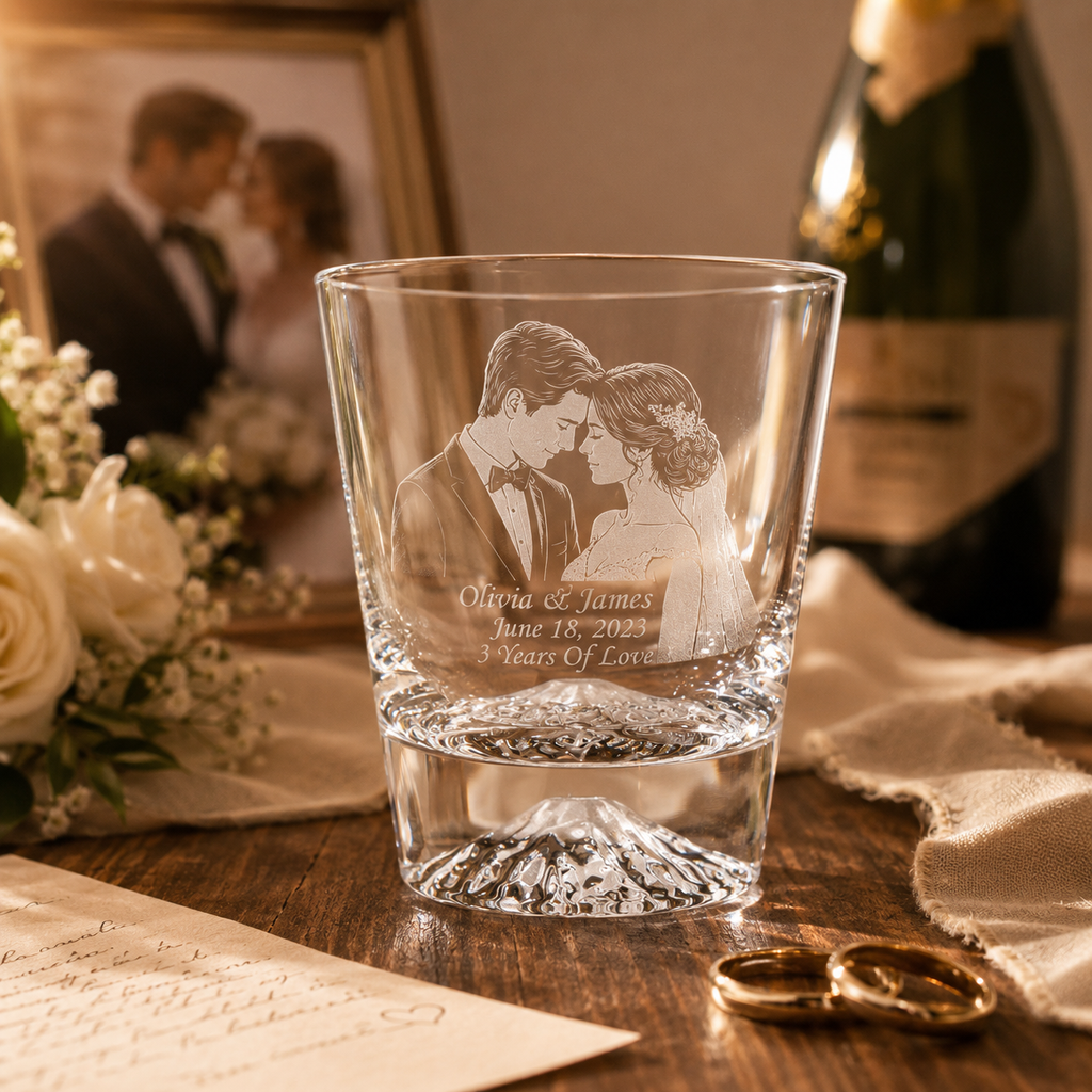 Personalized Photo Engraved Crystal Glass, product overview