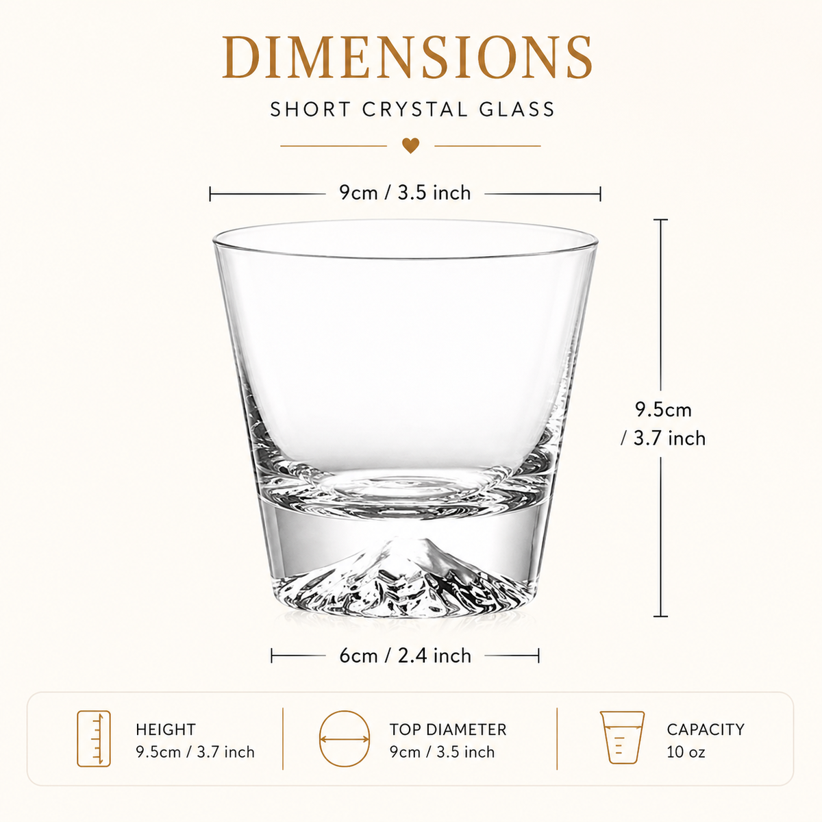 Personalized Photo Engraved Crystal Glass, close-up detail
