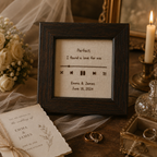 Personalized Wedding Song Embroidery Frame, styled product view