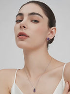 Twilight Star Dome Series Natural Amethyst Collar Necklace