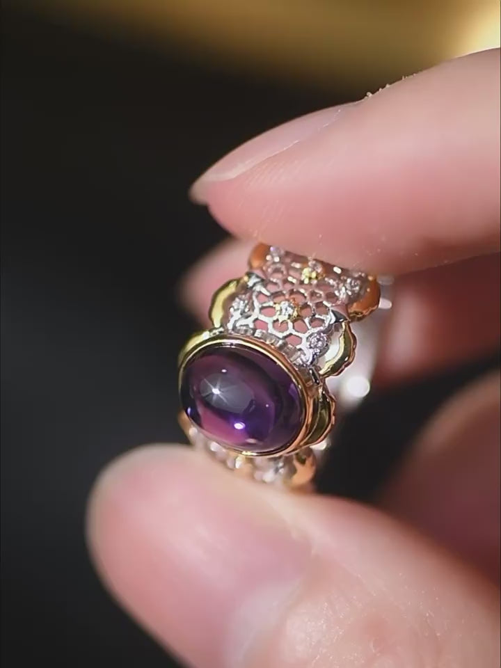 Renaissance Series Natural Amethyst Ring