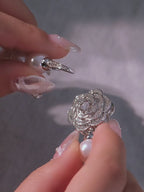 Camellia Pearl Necklace Women's Style