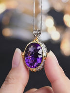 Gypsy Ball Series Natural Amethyst Collar Necklace