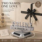 Personalized Rotating 3D Couple Name Sign Gift Box