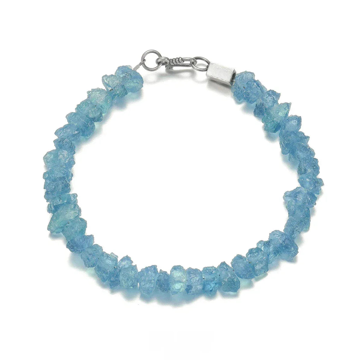 Raw Aquamarine Chip Bead Bracelet alternate product detail view 8
