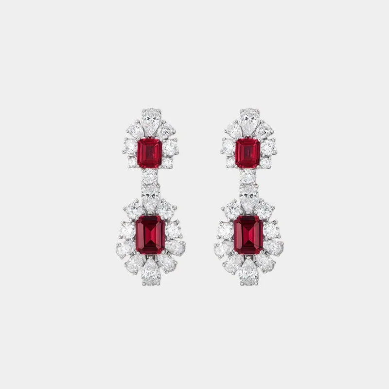 Ruby Brilliant Earrings S925 Silver — main earrings product view