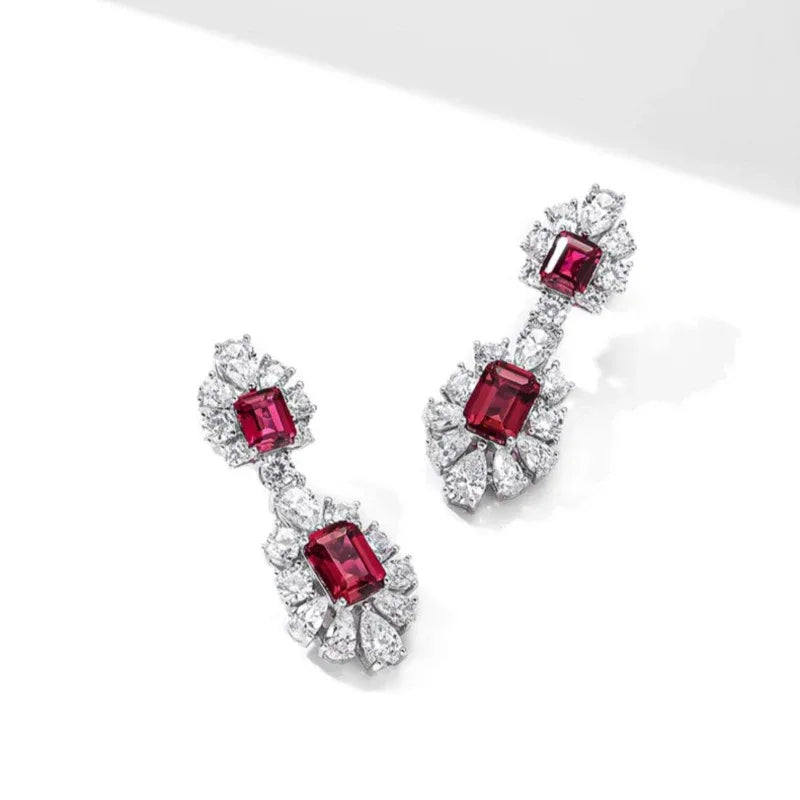Ruby Brilliant Earrings S925 Silver — main earrings product view 6