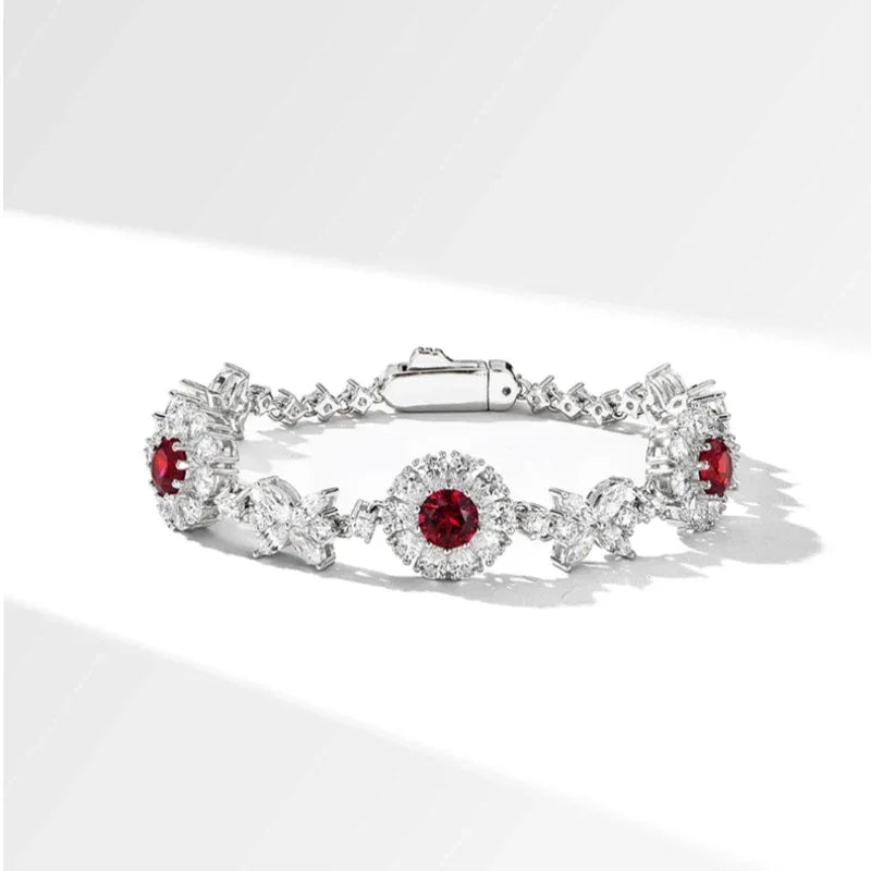 Ruby Butterfly Station Bracelet — main bracelet product view
