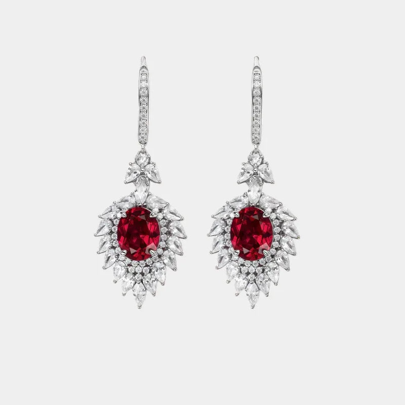 Ruby Oval Earrings — main earrings product view