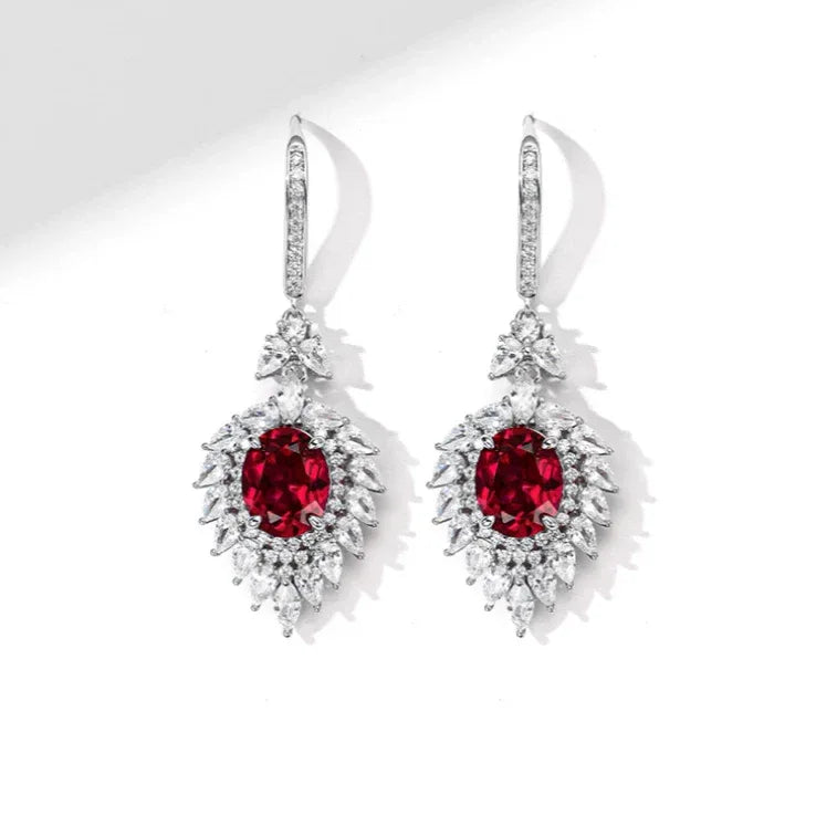 Ruby Oval Earrings — main earrings product view 6