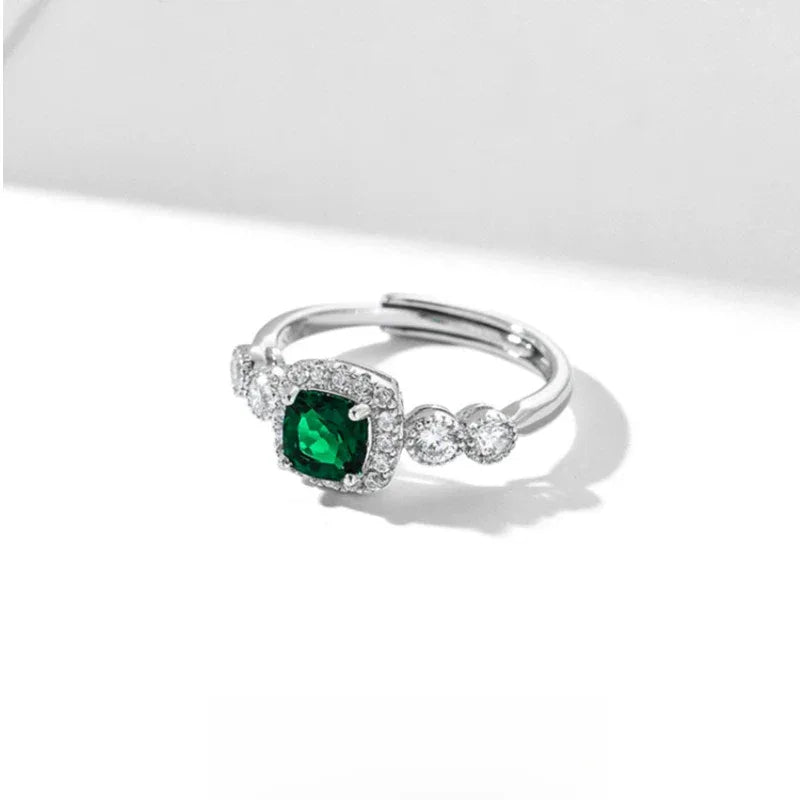 Square-Cut Emerald Open Ring alternate product detail view 7