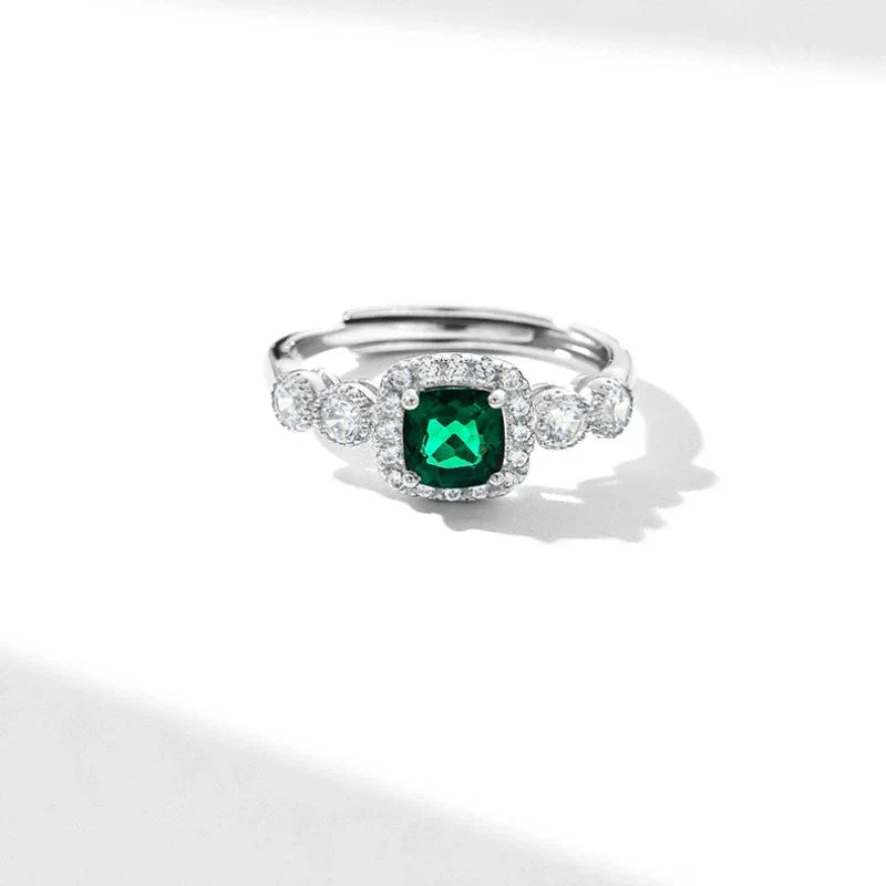 Square-Cut Emerald Open Ring alternate product detail view 8