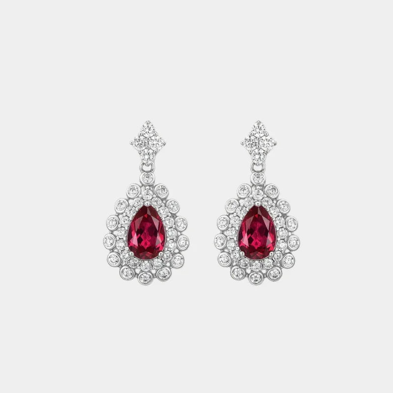 Starlight Series Ruby Teardrop Earrings — main earrings product view