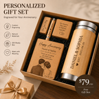 Wooden Stationery Gift Set, presented with its gift box and accessories