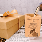 Wooden Stationery Gift Set, product view on a neutral background