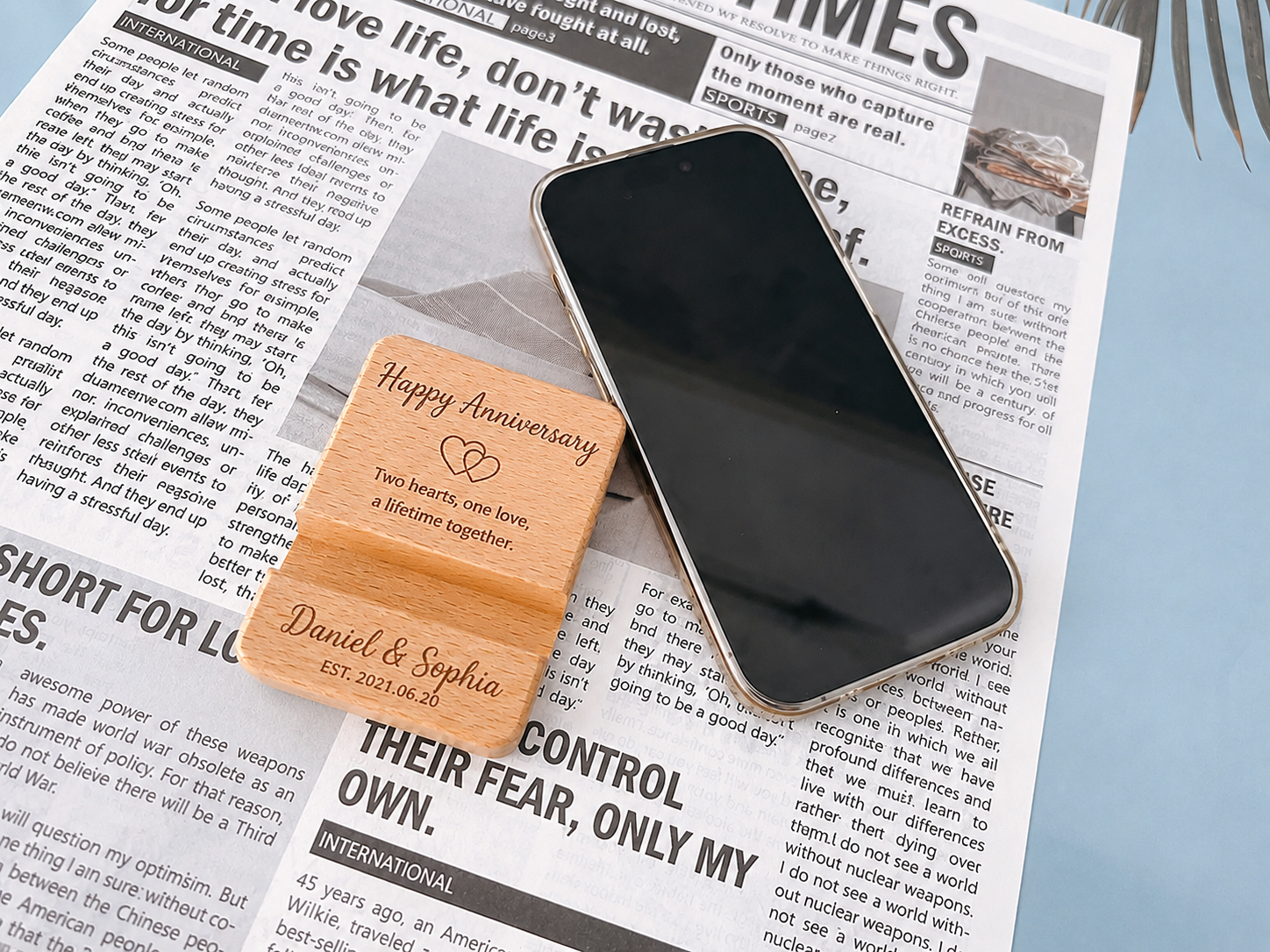 Wooden Stationery Gift Set, lifestyle scene showing everyday use